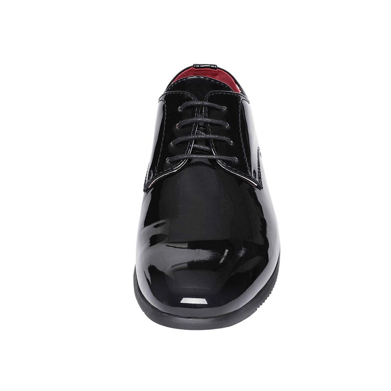 Bruno Marc Men's Faux Patent Leather Tuxedo Dress Shoes Classic Lace-up Formal Oxford,Size 7.5,Black,CEREMONY-06 - Image 5